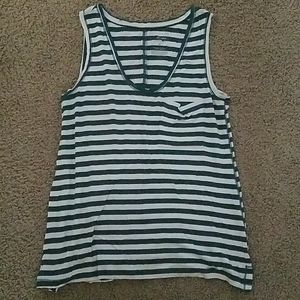 green and white striped Sonoma flowy tank top